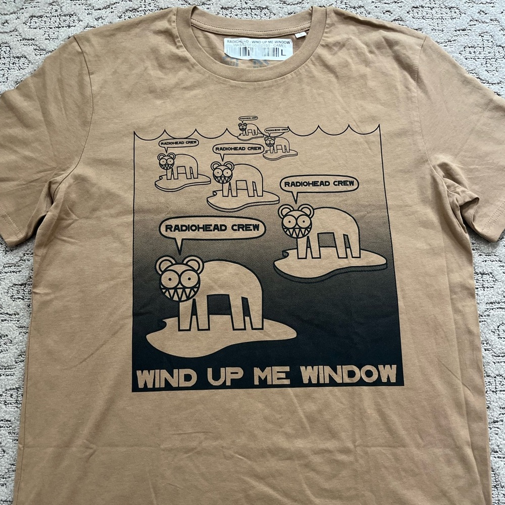 🎸 '21 Radiohead Band Wind Up Me Window Crew Member Benefit Unworn Extreme Rare T